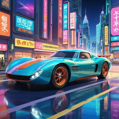 ford gt 2020,3d car wallpaper,gulf,porsche 918,zonda,porsche,Illustration,Japanese style,Japanese Style 03