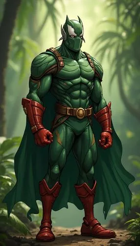 the green lantern standing on a dirt path in a forest,rhinox,skaar,keeshan,gurgan,trundle,serdamba