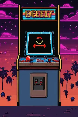 arcade game,retro background,pac-man,arcade,retro styled,80's design,retro,80s,pacman,retro diner,atari,arcade games,desert,8bit,atari 2600,sega genesis,abstract retro,cabana,retro music,retro frame,Unique,Pixel,Pixel 04