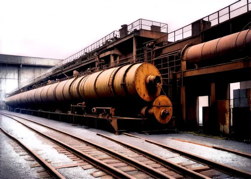 tank cars,steel mill,industrial tubes,wabtec,industrial landscape,railhead,goods train,railyards,branchline,oil track,steelmaker,iron pipe,dofasco,steelworks,refiners,industrial,evraz,railroader,refineries,container train,Illustration,Black and White,Black and White 18