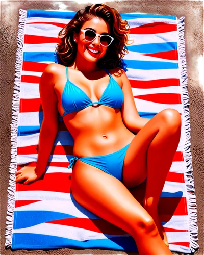 beach towel,beach chair,deckchair,deck chair,scherfig,color halftone effect,retro woman,retro pin up girl,pin-up model,summer background,beachgoer,pop art woman,beach background,deckchairs,pop art effect,pin-up girl,nicodemou,tankini,beach chairs,pop art colors,Illustration,Black and White,Black and White 04