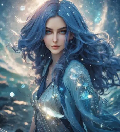 elsa,winterblueher,blue enchantress,ice queen,fantasy portrait,mermaid background,fantasia,mermaid vectors,aquarius,the sea maid,the snow queen,sapphire,the wind from the sea,rusalka,siren,moana,mermaid,water rose,cg artwork,fae,Photography,Realistic