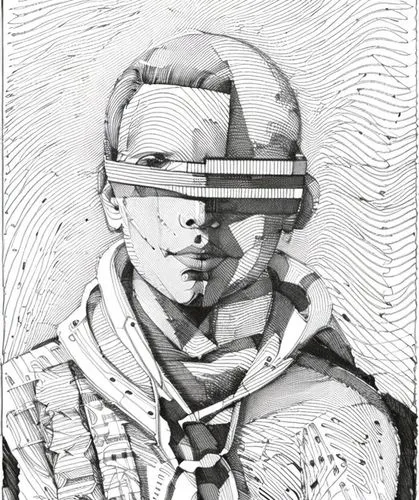 cyborg,3d man,roy lichtenstein,harnessed,cybernetics,ventilation mask,respirator,mute,infantry,face shield,comic halftone,construction helmet,blindfold,soldier,virtual identity,operator,spacesuit,medical mask,wireframe,digiart,Design Sketch,Design Sketch,None