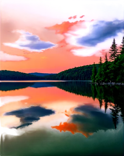 evening lake,opeongo,temagami,forest lake,beautiful lake,lake,gunatillake,mountainlake,adirondack,magnetawan,incredible sunset over the lake,alpine lake,mauricie,adirondacks,mountain lake,high mountain lake,medicine lake,calm water,two jack lake,reflexed,Conceptual Art,Sci-Fi,Sci-Fi 08