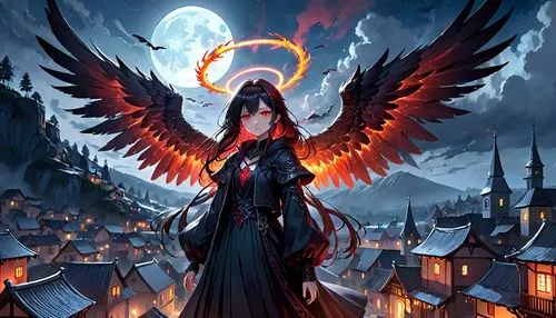 dark angel,angel of death,black angel,archangel,uriel,the archangel,fire angel,angelology,death angel,fallen angel,angels of the apocalypse,business angel,lucifer,guardian angel,black raven,angel and devil,angel,fantasy picture,corvin,fantasy art,Anime,Anime,General