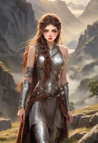 female warrior,mervat,elona,seregil,yavana,warrior woman,Digital Art,Impressionism