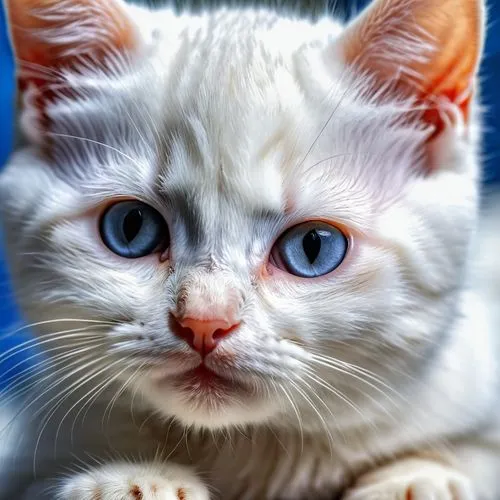 blue eyes cat,cat with blue eyes,turkish angora,turkish van,cat on a blue background,white cat,japanese bobtail,blue eyes,breed cat,cute cat,american curl,cat portrait,european shorthair,blue eye,siamese cat,baby blue eyes,the blue eye,heterochromia,cat image,regard,Photography,General,Realistic