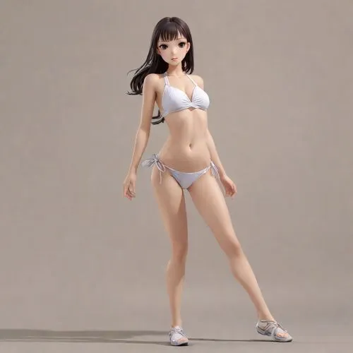 a doll standing up in a bikini,3d figure,game figure,mini figuka,plastic model,kotobukiya,christmas figure