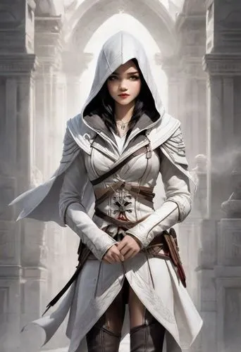 auditore,templar,seregil,assassin,female warrior,inquisitor,Digital Art,Classicism