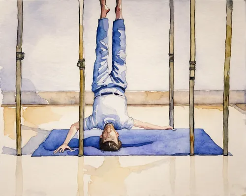 horizontal bar,girl upside down,watercolor painting,watercolor sketch,uneven bars,artistic gymnastics,watercolor,handstand,water color,watercolors,watercolour,watercolor frame,watercolour frame,sun salutation,asana,pole climbing (gymnastic),yoga guy,high-wire artist,equal-arm balance,watercolor paint,Illustration,Retro,Retro 05