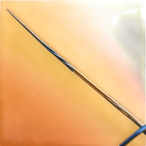 sewing needle, metal material, slender body, sharp tip, eye of needle, thread hole, various sizes, scattered arrangement, close-up shot, shallow depth of field, soft lighting, warm color tone, realist