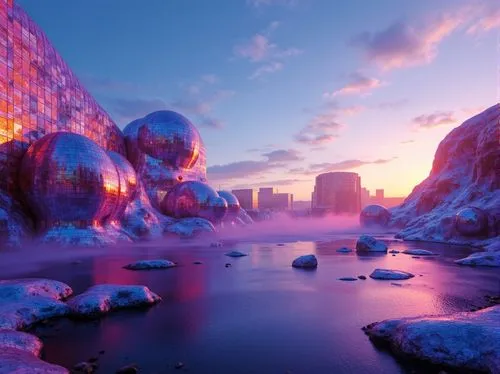 futuristic landscape,ice landscape,ice planet,murmansk,norilsk,virtual landscape,water cube,futuristic art museum,diamond lagoon,fantasy city,fantasy landscape,fractal environment,icefalls,ice castle,krasnoyarsk,science world,yakutsk,artificial ice,ekaterinburg,crystalize