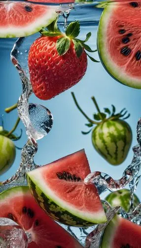 watermelon background,watermelon wallpaper,watermelons,strawberry juice,watermelon,fruits of the sea,summer fruit,surface tension,strawberry drink,fresh fruits,integrated fruit,pomegranate juice,enhanced water,seedless fruit,fruit juice,fresh fruit,acqua pazza,summer foods,tomato juice,fruit and vegetable juice,Photography,General,Realistic