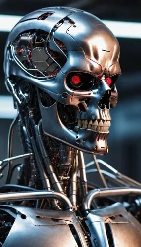 endoskeleton,terminator,cyborg,cybernetics,chatbot,artificial intelligence,chat bot,social bot,robotic,robotics,robot,war machine,machine learning,robot eye,biomechanical,chrome steel,humanoid,bot,chr