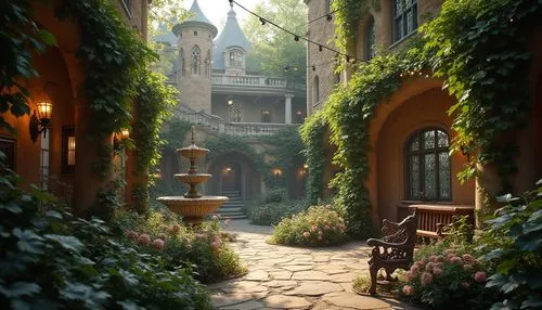 courtyards,martre,theed,courtyard,riad,dandelion hall,winter garden,old linden alley,brownstone,brownstones,inside courtyard,green garden,conservatory,kykuit,secret garden of venus,victorians,chhatris,rivendell,cortile,the garden,Photography,General,Realistic