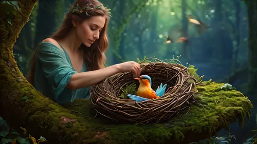 fantasy picture,fantasy art,digital compositing,photo manipulation,painting easter egg,fairy house,faery,nest workshop,world digital painting,basket maker,3d fantasy,photomanipulation,faerie,spring nest,fairy forest,photoshop manipulation,fantasy portrait,spring equinox,bird nest,nest easter,Photography,General,Fantasy