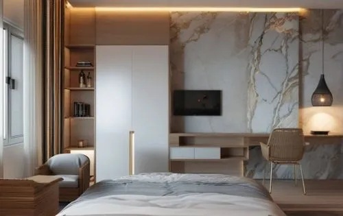 modern room,room divider,guest room,modern decor,bedroom,floor lamp,sleeping room,contemporary decor,interior modern design,wall lamp,guestroom,shared apartment,interior design,wall plaster,smart home,an apartment,danish room,bedside lamp,great room,apartment