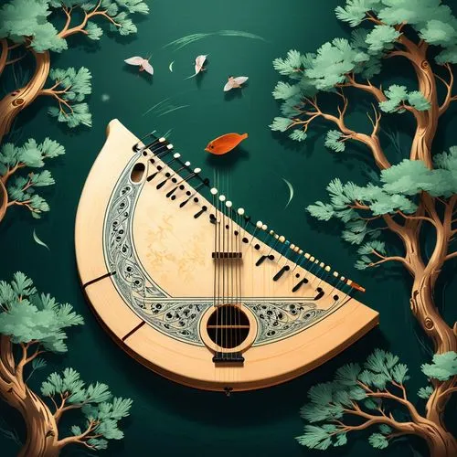 dulcimer,theorbo,tanpura,chansonnier,bouzouki,mandolin,Unique,Design,Logo Design