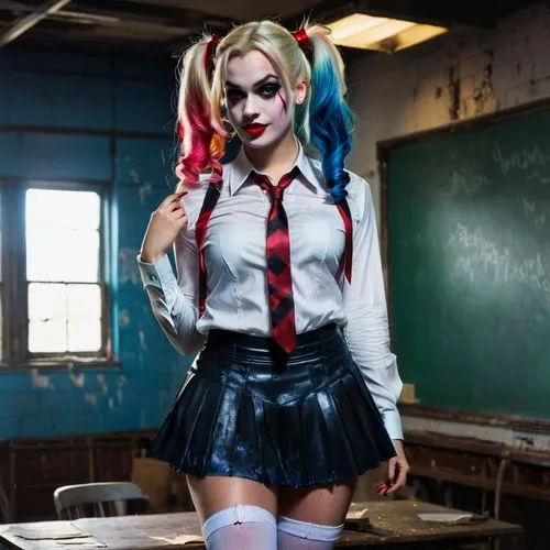 harley quinn,puddin,harley,detention,schoolteacher,headmistress,Photography,General,Fantasy