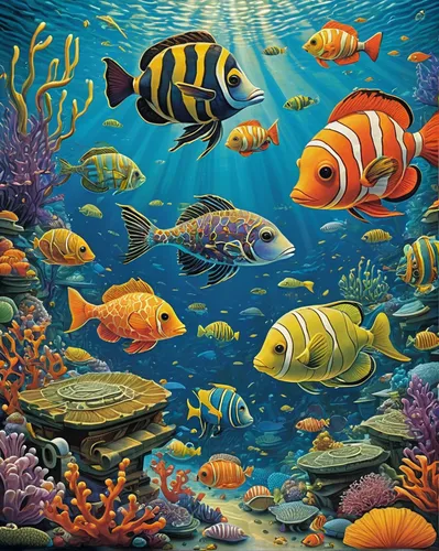 aquarium decor,school of fish,aquarium,underwater background,coral reef fish,aquarium inhabitants,aquarium fish,underwater landscape,coral reef,aquatic animals,fish in water,fishes,marine fish,tropical fish,marine diversity,ornamental fish,underwater fish,underwater world,sea life underwater,fish pictures,Conceptual Art,Daily,Daily 33