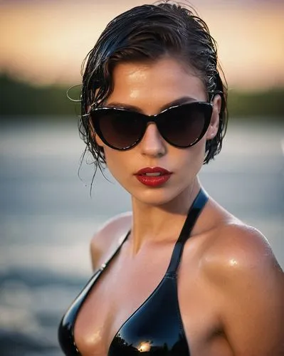 sunglasses,sun glasses,sunglass,photoshoot with water,olesya,black sand,Photography,General,Cinematic