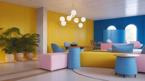 mahdavi,brighthouse,mid century modern,interior design,modern decor,banquette,interior decoration,midcentury,breakfast room,interior decor,saturated colors,kitschy,3d render,interiors,garish,sottsass,deco,tropicana,contemporary decor,decor,Photography,General,Realistic