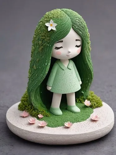 lily of the field,anemone hupehensis september charm,forest clover,lily of the valley,clay doll,handmade doll,dryad,mint blossom,artist doll,girl in flowers,green mermaid scale,girl in the garden,little girl fairy,centella,girl picking flowers,marie leaf,garden fairy,japanese anemone,frog figure,lily pad,Unique,3D,Isometric