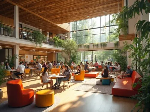 school design,university library,langara,cafeteria,hogeschool,ubc,hallward,kinsolving,technion,wintergarden,macalester,atriums,sfu,ucsc,modern office,radboud,daylighting,bibliotheek,libraries,oclc,Photography,General,Realistic