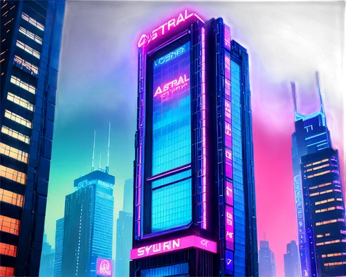 cybercity,synth,cybertown,cyberport,ctbuh,metropolis,polara,futurist,cyberpunk,skyscraper,futuristic,guangzhou,pc tower,ralcorp,tetris,hypermodern,neon sign,megacorporation,skyscrapers,vapor,Illustration,Realistic Fantasy,Realistic Fantasy 20