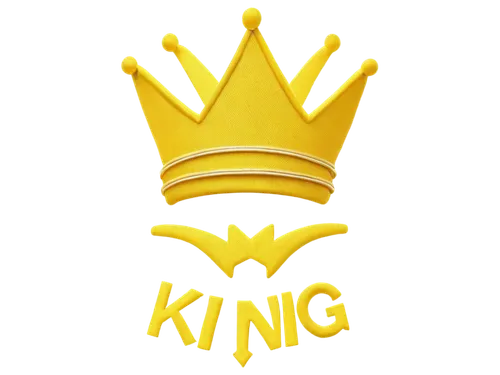 Golden crown, shorts king logo, 3D embroidery, bold font, yellow background, round shape, glossy texture, metallic material, centered composition, soft lighting, high contrast, detailed rendering.,kin