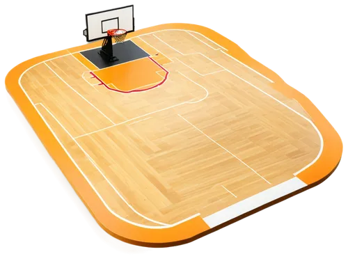 Basketball court, wooden floor, hoop, net, backboard, scoreboard, stadium seats, athletic track lines, shiny polished surface, bright arena lighting, panoramic view, high-angle shot, dynamic compositi