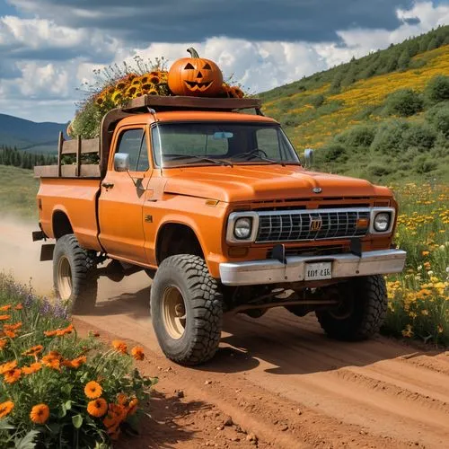 halloween truck,flower car,wagoneer,autumn camper,pickup truck,halloween car,pumpkin autumn,day of the dead truck,old halloween car,pick-up truck,halloween travel trailer,pickup trucks,ford truck,pumpkin patch,bakkie,garrison,namaqualand,flowerful desert,easter truck,flower cart,Photography,General,Realistic