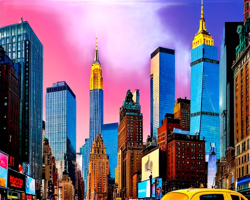 colorful city,nyclu,time square,city scape,big apple,newyork,new york skyline,manhattan skyline,cityscapes,nytr,new york,manhattan,times square,manhattanite,nycz,tall buildings,ues,city skyline,ctbuh,skyscrapers,Conceptual Art,Fantasy,Fantasy 24