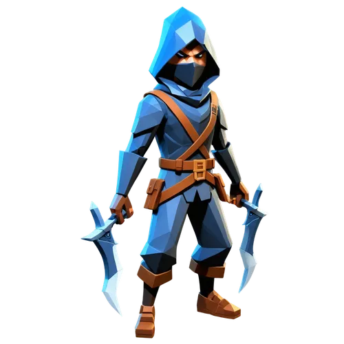 A skilled and cunning assassin with a stealthy approach and a deadly set of weapons,aesulapian staff,assassin,dane axe,grenadier,cartoon ninja,hooded man,castleguard,mercenary,ranged weapon,ranger,lee