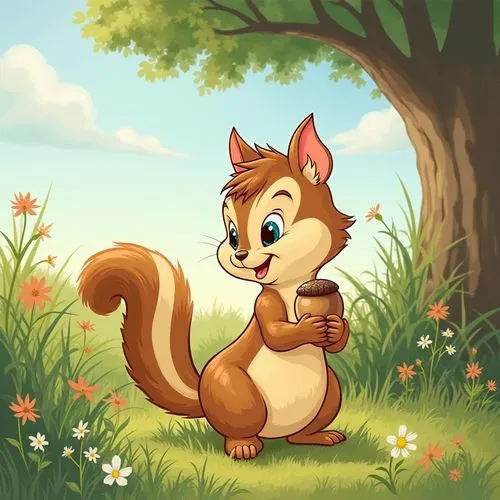 squeakquel,cute cartoon character,cartoon animal,cute cartoon image,tittlemouse,squirell