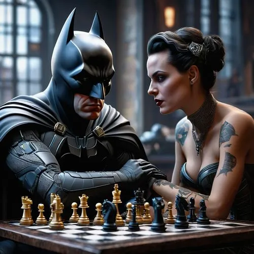 arkham,chess,chess game,chessmaster,chess player,play chess,checkmated,pawns,checkmates,chessboard,middlegame,battel,stalemate,pitchess,gothams,batallions,supercouple,chessmen,selina,batmen,Photography,General,Sci-Fi