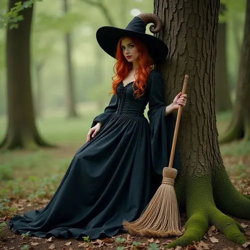 witching,witch,halloween witch,bewitching,the witch,broomstick,Illustration,Realistic Fantasy,Realistic Fantasy 33