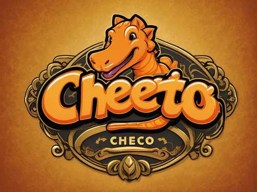 Illustrate an elegant Cheetos logo with golden accents and a regal atmosphere.,chourico,chestnut animal,cholesterol,chorizo,choco,queso flameado,cho,chestnut tiger,logodesign,chäserrugg,cheese sweet h