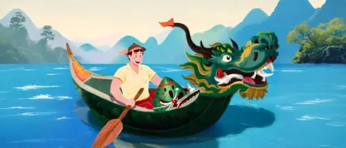 monkey island,gnome skiing,skylander giants,dragon boat,longship,dragonboat,merfolk,merman,skull rowing,raft,3d fantasy,sea god,canoes,raft guide,long-tail boat,two-handled sauceboat,rowboat,little mermaid,scandia gnome,fishing float