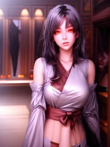 fuki,oriental princess,hinata,vampire lady,siu mei,koto,poker primrose,oriental girl,vampire woman,katana,honmei choco,ren,lechona,kado,izakaya,fire red eyes,kinara,anime 3d,hong,yulan magnolia