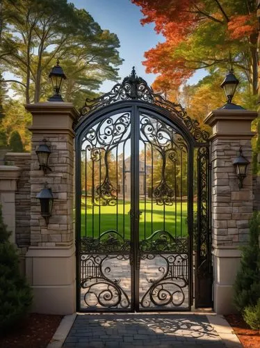 front gate,gates,gated,iron gate,wood gate,entranceway,stone gate,farm gate,entryway,baltusrol,merion,garden door,fence gate,tori gate,ornamental dividers,metal gate,gate,kykuit,country estate,entrances,Conceptual Art,Fantasy,Fantasy 28