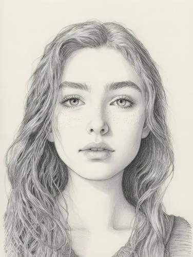 girl portrait,margaery,girl drawing,margairaz,pencil drawing,graphite,Illustration,Black and White,Black and White 13