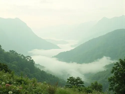 uttarkashi,foggy landscape,uttarakhand,artvin,guizhou,ha giang,shennongjia,mountainous landscape,tianchi,ramganga,huadong,uttaranchal,nantou,huangshan,moc chau tea hills,huangshan mountains,wenchuan,idukki,foggy mountain,salween