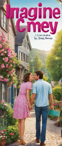 Imagine a romantic comedy set in a charming small town, where two opposites attract and find love.,imagine,cd cover,rented,agnes,american movie,blue jasmine,renewable enegy,movie,movie reel,clove gard