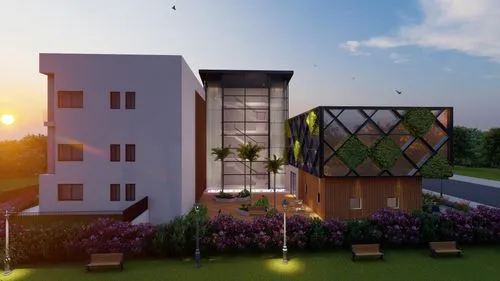 3d rendering,modern house,residencial,residential house,cubic house,render