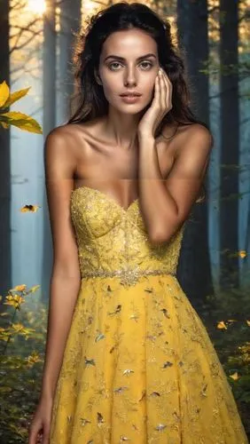 As the sky is filled with a vibrant yellow glow, a dream is made out of a dream. Through the air, a shattered paradise spreads out beside her, where a sweet dream comes to life. She is a dream that wi