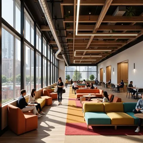 daylighting,modern office,gensler,bridgepoint,clubroom,loft,lofts,oticon,andaz,offices,penthouses,tishman,conference room,meeting room,seating area,contemporary decor,collaboratory,bobst,lobby,modern decor