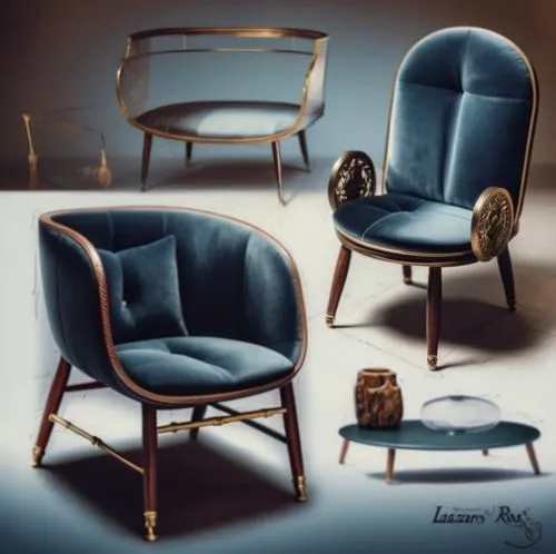 the four pieces of modern furniture are placed side by side,wing chair,kartell,wingback,luxury items,chaise lounge,cd cover,Unique,Design,Infographics