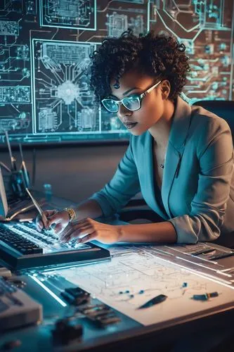 women in technology,girl at the computer,computerologist,switchboard operator,night administrator,neon human resources,biostatistician,technologist,statistician,cyber glasses,secretarial,electrical engineer,cios,blur office background,cybercriminals,place of work women,expenses management,creditsights,cyber security,programadora,Illustration,Vector,Vector 18