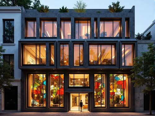 glass facade,cubic house,glass facades,kimmelman,crittall,ludwig erhard haus,frame house,lofts,eisenman,palo alto,storefront,athens art school,tonelson,townhome,sfpc,modern architecture,facade panels,adjaye,andaz,cube house